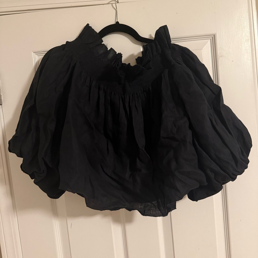 Banana Republic Black Puff Sleeve Blouse